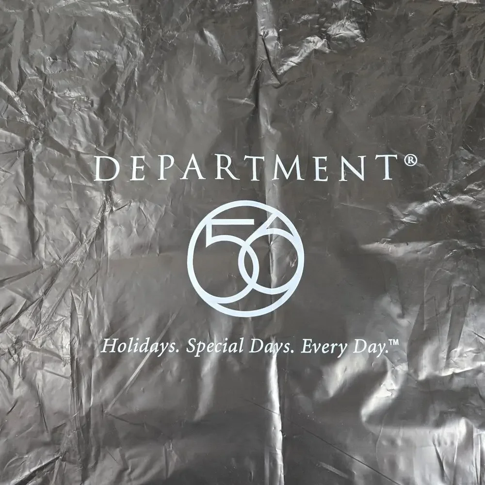 Department 56 Vintage Black Shopping Bags Lot of 3 Large 24x20 Retail